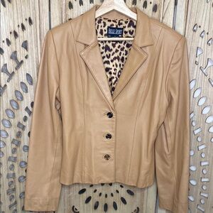 Belle Sport Women's size M Light Leather Blazer / Jacket
